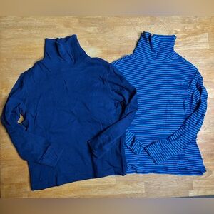 Hanna Andersson lot of 2 Boys Organic Cotton Turtlenecks